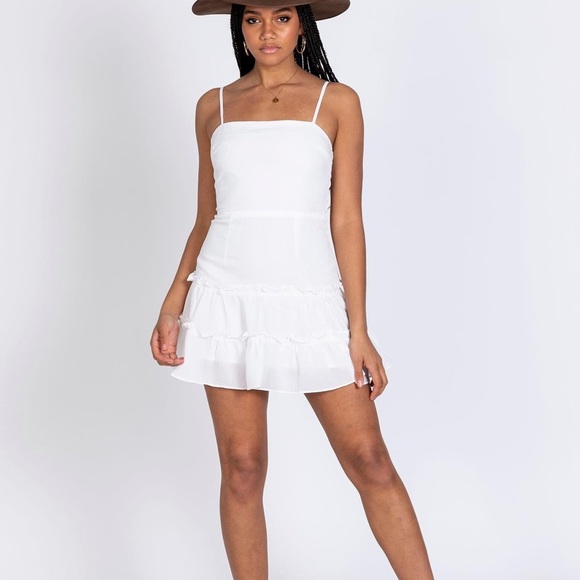 Princess Polly Gyptian mini dress (white) - Picture 1 of 4